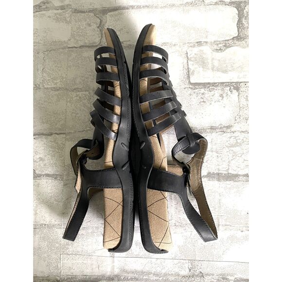 Sanita Cadence Black Leather Platform Sandals Women's Comfortable Shoe 42 (10.5) - Picture 9 of 13